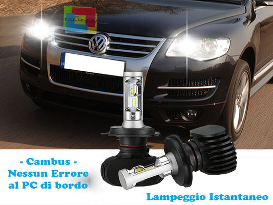 LAMPADE ABBAGLIANTI LAMPEGGIO ISTANTANEO A LED VW TOUAREG 2002-2010 CREE