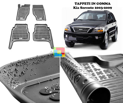 Kia Sorento 2003-2009 TAPPETINI AUTO IN GOMMA - TAPPETI TOP QUALITA -1-