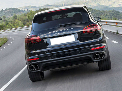 COPPIA TERMINALI DI SCARICO PER PORSCHE CAYENNE 2014-2017 ACCIAIO INOX AUTOELEGANCERICAMBI