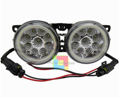 CITROEN C3 C4 C5 C-CROSSER DS4 COPPIA FENDINEBBIA DIURNE ANGEL EYES FULL LED AUTOELEGANCERICAMBI