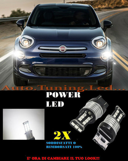FIAT 500X MY 2017 IN POI LUCI DIURNE T20 A LED COPPIA NO ERROR BIANCO GHIACCIO