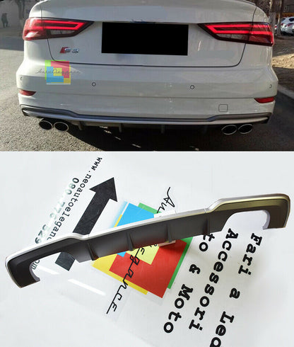 SOTTO PARAURTI AUDI A3 8V BERLINA DAL 2016+ DIFFUSORE S3 ABS PARAURTI SLINE