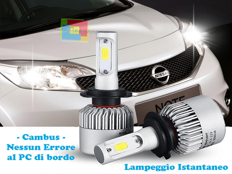 LAMPADE ABBAGLIANTI ANABBAGLIANTI LED NISSAN NOTE 2013+ ISTANTANEO CREE