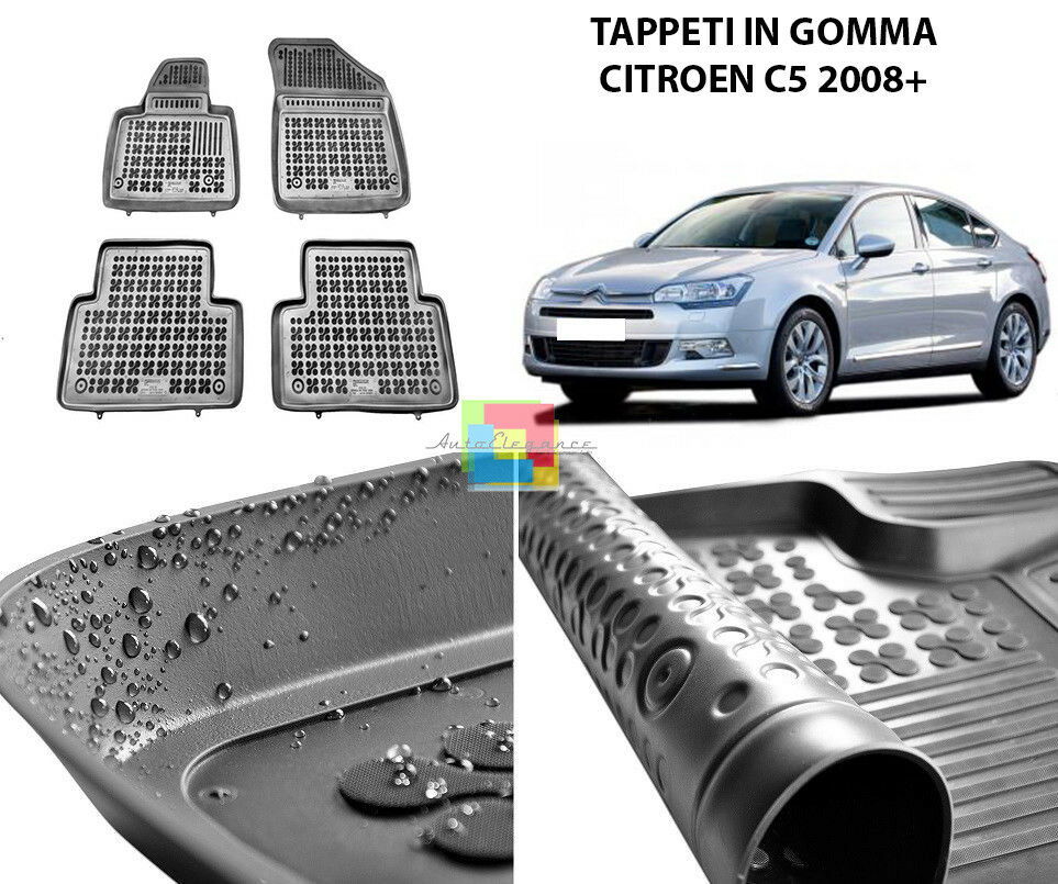 CITROEN C5 2008 IN POI TAPPETINI AUTO IN GOMMA - TAPPETI TOP QUALITA -1 AUTOELEGANCERICAMBI