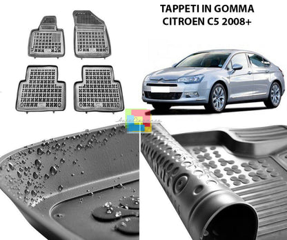 CITROEN C5 2008 IN POI TAPPETINI AUTO IN GOMMA - TAPPETI TOP QUALITA -1 AUTOELEGANCERICAMBI