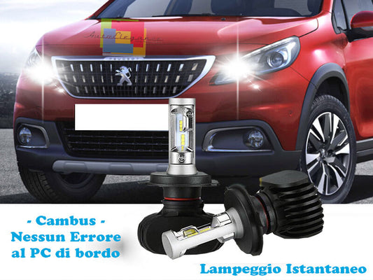 LAMPADE ABBAGLIANTI LAMPEGGIO ISTANTANEO A LED PEUGEOT 2008 2013+ CREE
