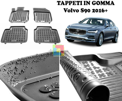 Volvo S90 2016 IN POI TAPPETINI AUTO IN GOMMA - TAPPETI TOP QUALITA -1-