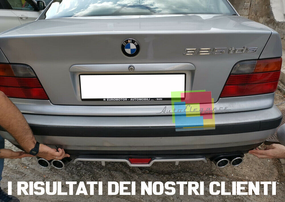 BMW SERIE 3 E36 DIFFUSORE POSTERIORE SOTTO PARAURTI QUATTRO TERMINALI ABS AUTOELEGANCERICAMBI