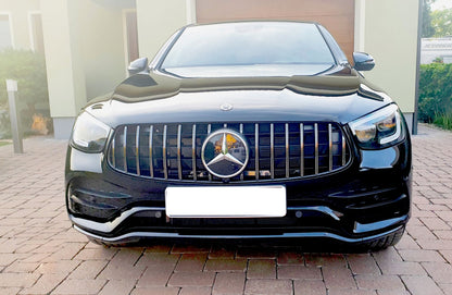 GRIGLIA ANTERIORE MERCEDES GLC C253 X253 2019+ FACELIFT PROFILI SATINATI.