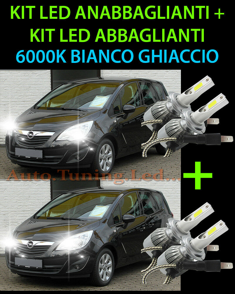 KIT LED LAMPADE ABBAGLIANTI & ANABBAGLIANTI PER OPEL MERIVA B 2010 IN POI -.