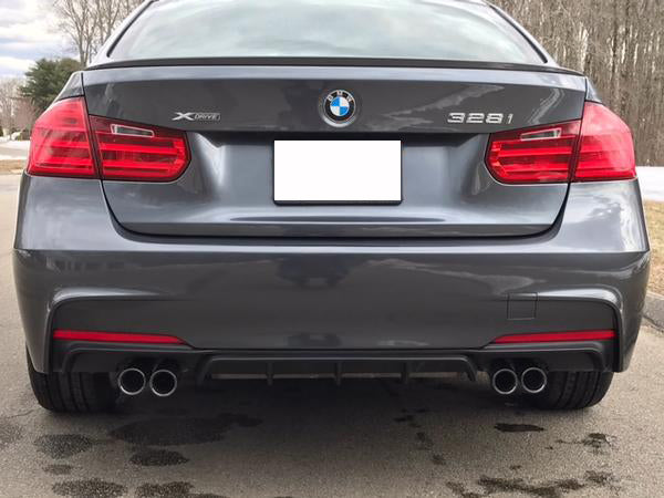BMW SERIE 3 F30 F31 DIFFUSORE POSTERIORE M PERFORMANCE NERO LUCIDO - IN ABS AUTOELEGANCERICAMBI