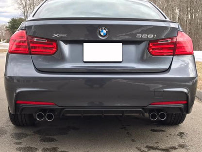 BMW SERIE 3 F30 F31 DIFFUSORE POSTERIORE M PERFORMANCE NERO LUCIDO - IN ABS AUTOELEGANCERICAMBI