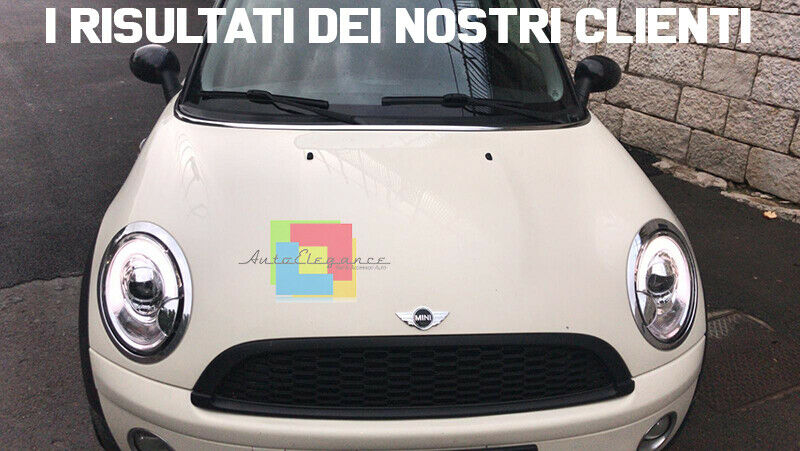 COPPIA FARI ANTERIORI LENTICOLARI MINI COOPER R55 R56 R57 DAL 2006+ DIURNE LED AUTOELEGANCERICAMBI