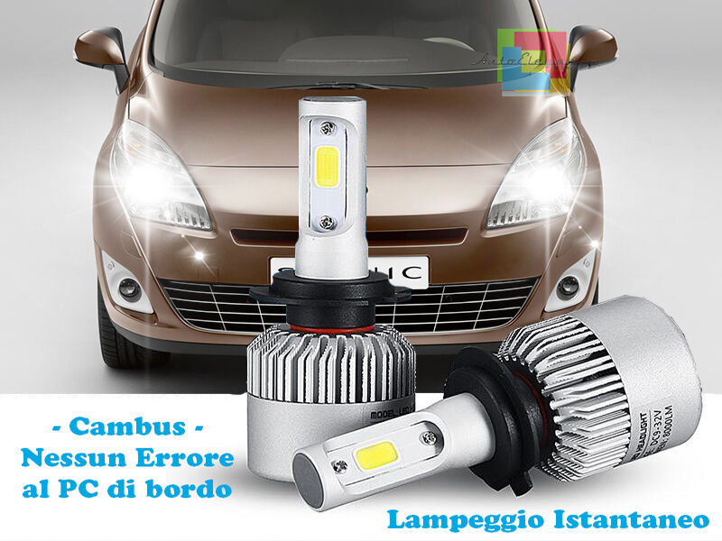 LAMPADE ANABBAGLIANTI LED RENAULT GRAND SC&Eacute;NIC 2009+ LAMPEGGIO ISTANTANEO 6000K