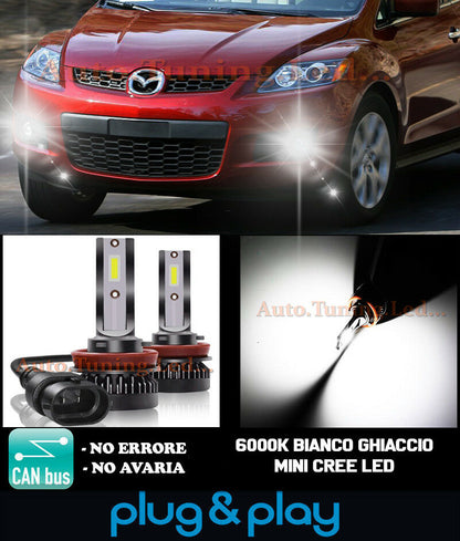 CREE LED FOG LIGHTS MAZDA CX-7 CAMBUS ICE WHITE 8000LM