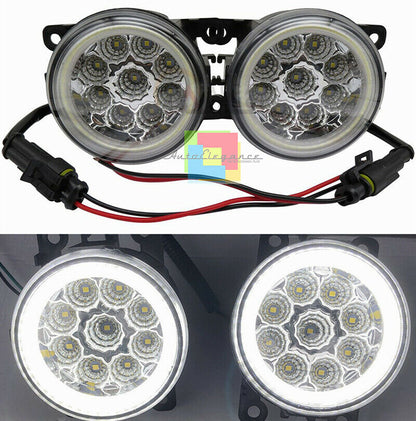 CITROEN C3 C4 C5 C-CROSSER DS4 COPPIA FENDINEBBIA DIURNE ANGEL EYES FULL LED AUTOELEGANCERICAMBI
