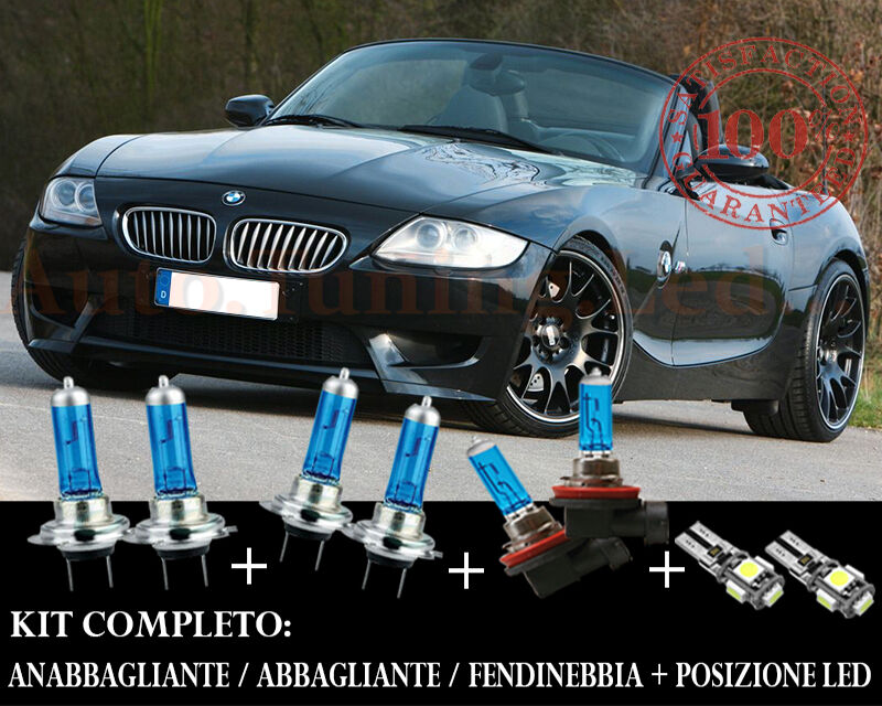 BMW Z4 E85 SET COMPLETO LAMPADE BLU XENON + POSIZIONE A LED AUTOELEGANCERICAMBI