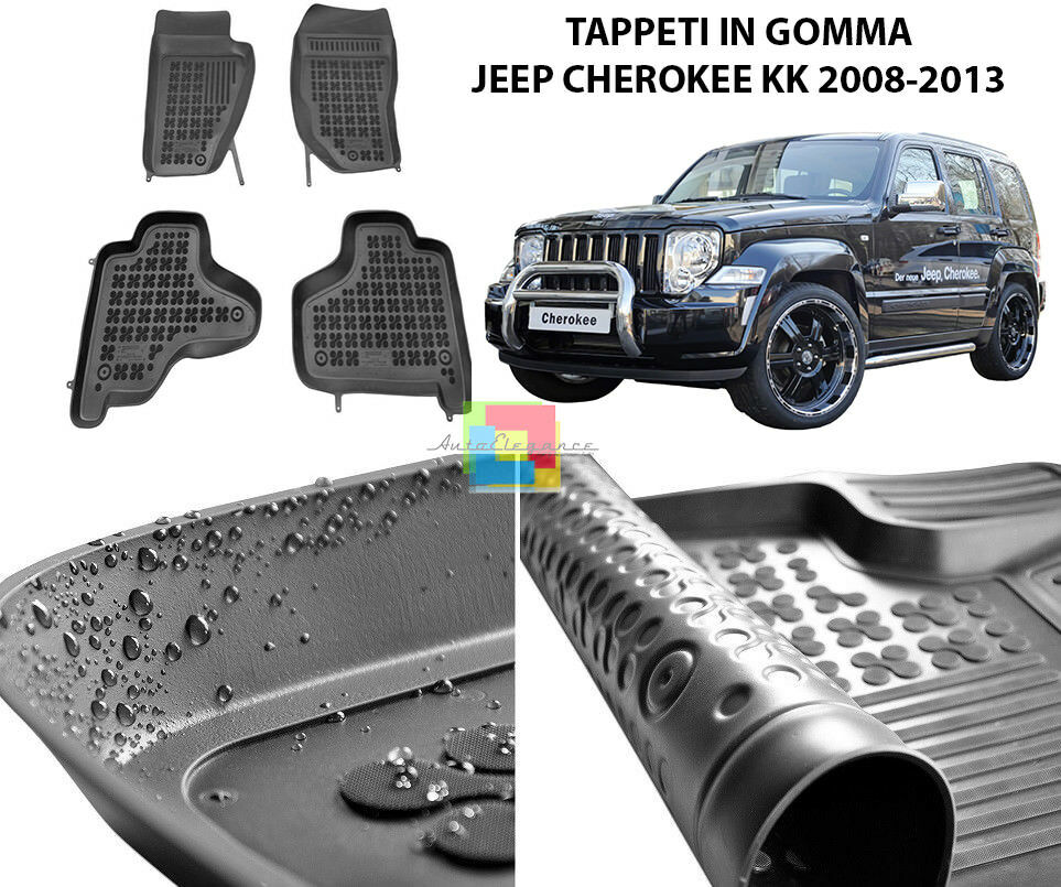 JEEP CHEROKEE KK 2008-2013 TAPPETINI AUTO IN GOMMA - TAPPETI TOP QUALITA -1-