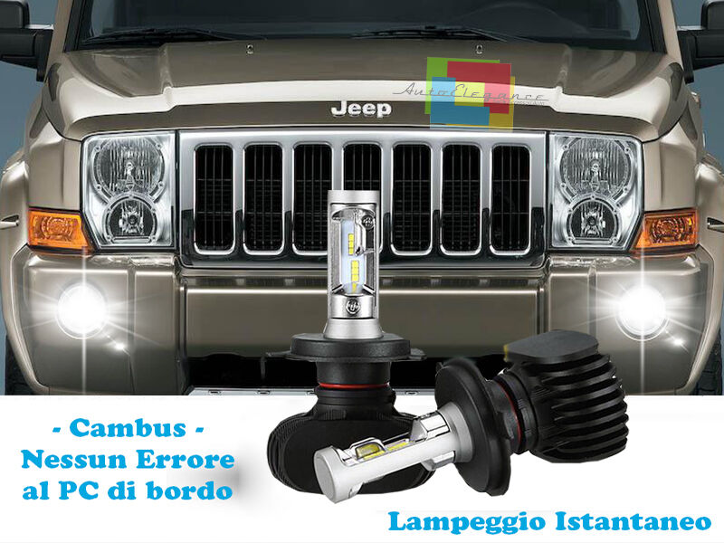 LAMPADE FENDINEBBIA LAMPEGGIO ISTANTANEO LED JEEP COMMANDER 05-10 6000K CREE
