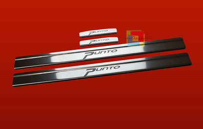 FIAT GRANDE PUNTO 2005-2012 CHROME ADHESIVE DOOR SILL SPORT LOOK 4 PIECES