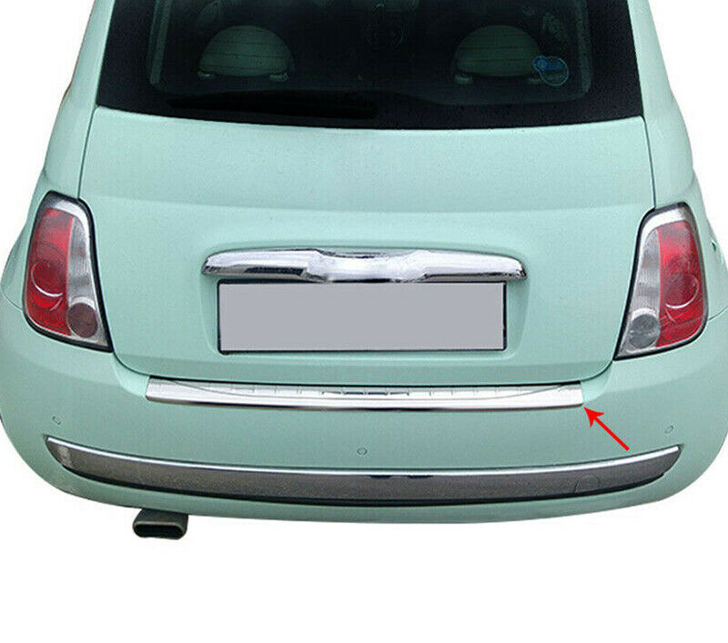 CHROME PLATE REAR HOOD TAILGATE FIAT 500 / 500C STAINLESS STEEL