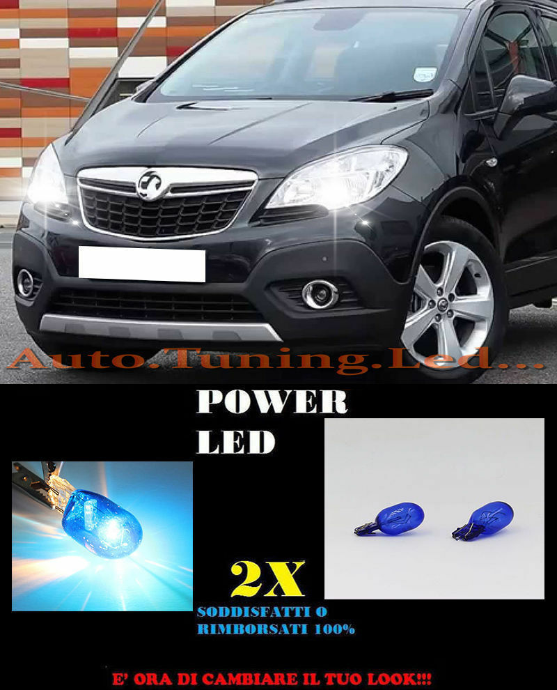 COPPIA LUCI POSIZIONI OPEL MOKKA 08-12 CANBUS T20 BLU BIANCO GHIACCIO AUTOELEGANCERICAMBI