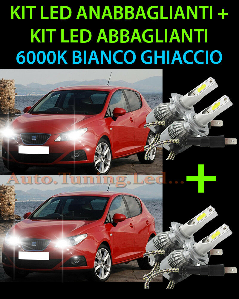 KIT LED LAMPADE ABBAGLIANTI & ANABBAGLIANTI PER SEAT IBIZA 6J 2008 IN POI -.