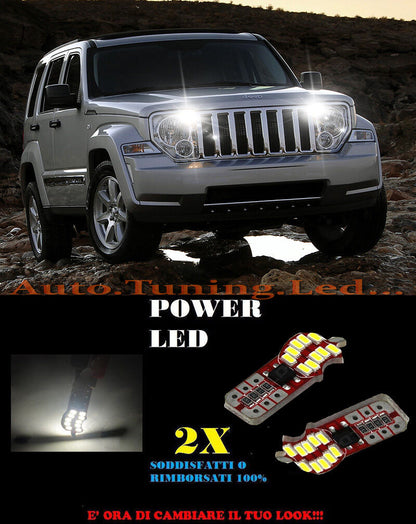 LUCI POSIZIONE JEEP CHEROKEE KK 08-13 CANBUS T10 BIANCO 20 LED SUPER QUALITA