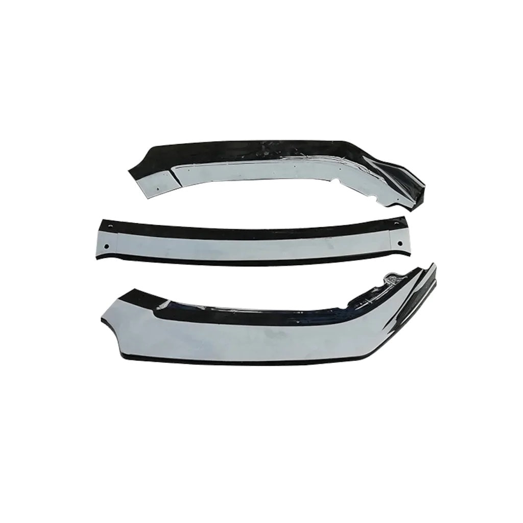 HONDA CIVIC X 2015+ FRONT BUMPER SPLITTER 3 PIECES ABS GLOSS BLACK