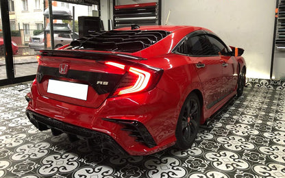 HONDA CIVIC X 2015+ REAR WINDOW LOUVER SPOILER ABS BLACK RS LOOK