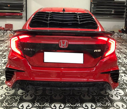 HONDA CIVIC X 2015+ REAR WINDOW LOUVER SPOILER ABS BLACK RS LOOK