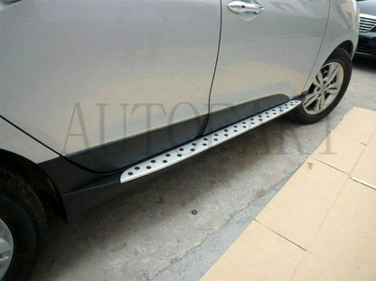 PEDANE LATERALI HYUNDAI IX35 IX 35 2009-2015 SOTTOPORTA IN ALLUMINIO / ABS