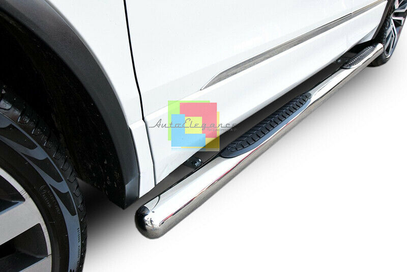 SIDE STEPS FOR VW TIGUAN FROM 2016 ONWARDS NON-SLIP TUBULAR DOOR SILLS