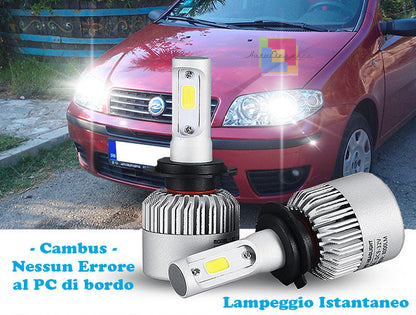 LAMPADE ANABBAGLIANTI LED FIAT PUNTO 188 2003-2010 LAMPEGGIO ISTANTANEO 6000K