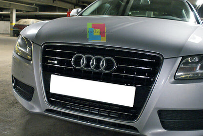 GRIGLIE FENDINEBBIA PER AUDI A5 2007-2011 DESIGN RS5 S5 IN ABS BORDO CROMATO
