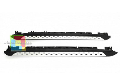 PEDANE LATERALI MERCEDES GLK X204 2008 IN POI SOTTO PORTA IN ALLUMINIO E PVC