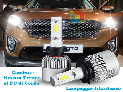 LAMPADE ANABBAGLIANTI LED KIA SORENTO 2014+ LAMPEGGIO ISTANTANEO 6000K