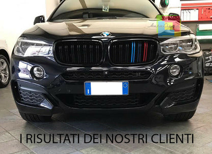 PER BMW X5 F15 2014+ CALANDRA DOPPIA STRISCIA 3 COLORI M - GRIGLIE ANTERIORI -