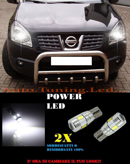 LUCI POSIZIONE NISSAN QASHQAI QASHQAI+2 CANBUS T10 BIANCO 6 LED SUPER QUALITA