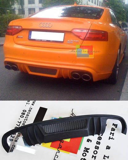 AUDI A5 COUPE 2007-2011 EXTRACTOR REAR BUMPER DIFFUSER / S5 LOOK