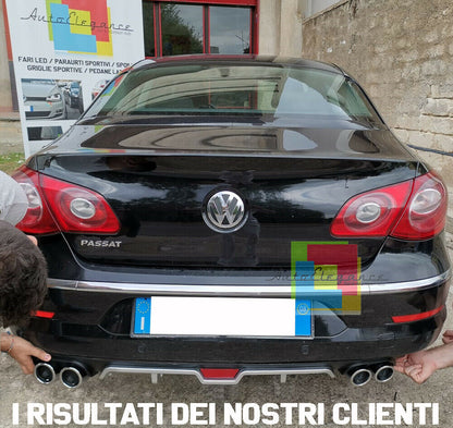 DIFFUSORE PER VW PASSAT CC SOTTO PARAURTI POSTERIORE QUATTRO TERMINALI ABS -