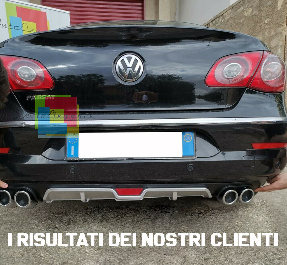 VW PASSAT CC REAR BUMPER DIFFUSER FOUR TIP ABS -
