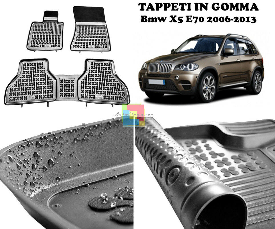BMW X5 E70 2006-2013 TAPPETINI AUTO IN GOMMA - TAPPETI TOP QUALITA -1- AUTOELEGANCERICAMBI