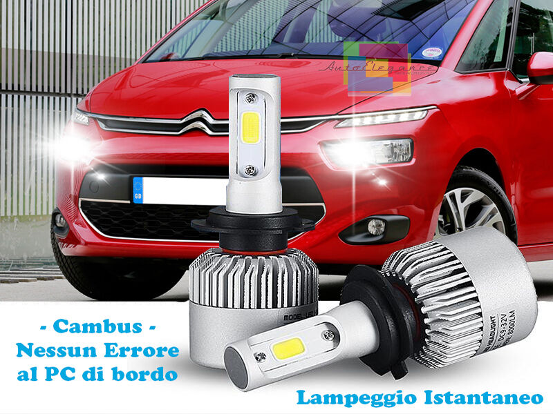 LAMPADE ABBAGLIANTI LED CITRO&Euml;N C4 PICASSO 2013+ LAMPEGGIO ISTANTANEO 6000K --
