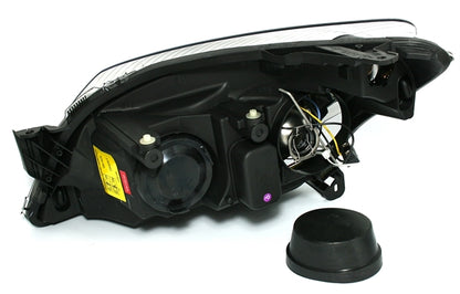 FARI SATINATI OPEL ASTRA H 2004-2007 ANELLI ANGEL EYES LED BIANCHI