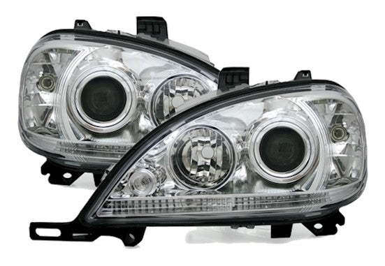 FARI ANTERIORI + KIT LED ANABBAGLIANTE PER MERCEDES ML W163 2002-2005
