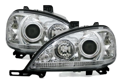 FARI ANTERIORI + KIT LED ANABBAGLIANTE PER MERCEDES ML W163 2002-2005