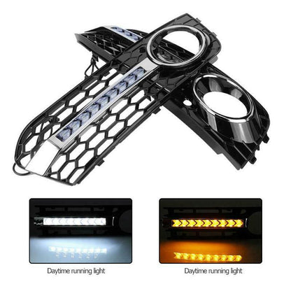 AUDI A4 B8 8K 2007-2012 AVANT BERLINA GRIGLIE FENDINEBBIA DIURNE LED DINAMICHE AUTOELEGANCERICAMBI