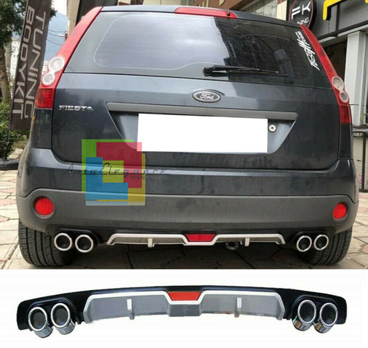 FORD FIESTA V 02-10 UNDER REAR BUMPER DIFFUSER FOUR TIP ABS