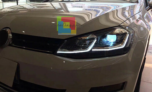 VW GOLF VII 7.5 2017+ LIFT FARI ANTERIORI GTI FANALI DIURNA LED FRECCIA DINAMICA